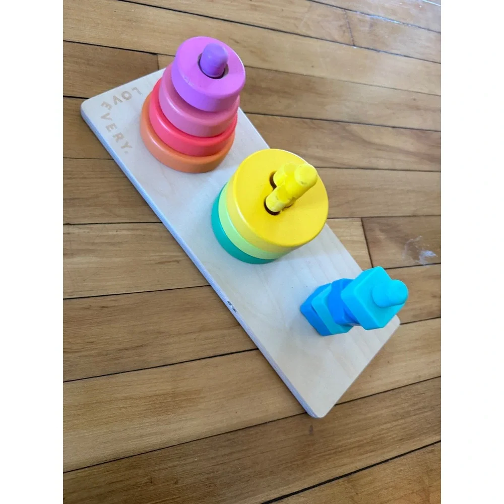 Lovevery toy bundle shape stacker puzzle‎ and scale